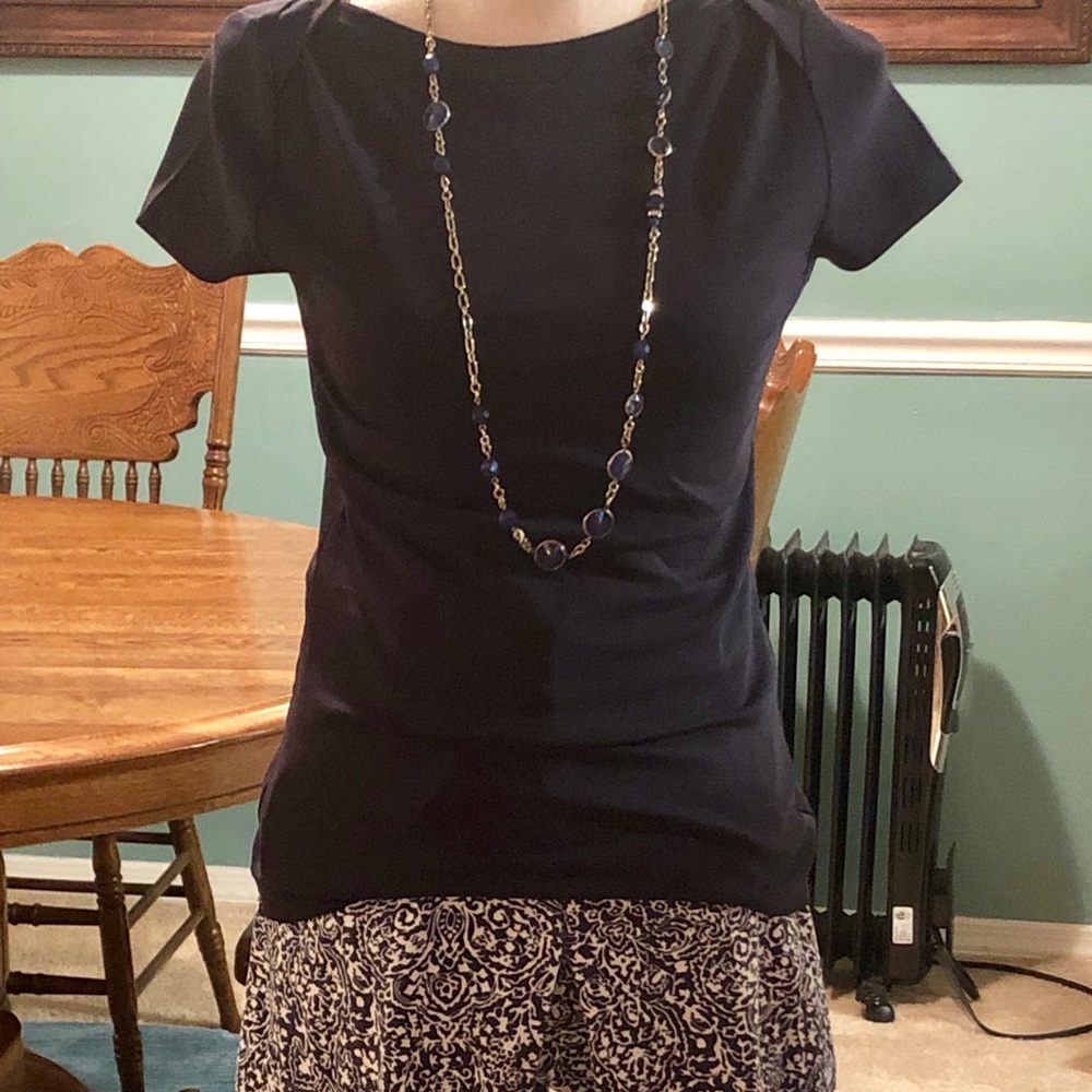 Ann Taylor top, capris and necklace